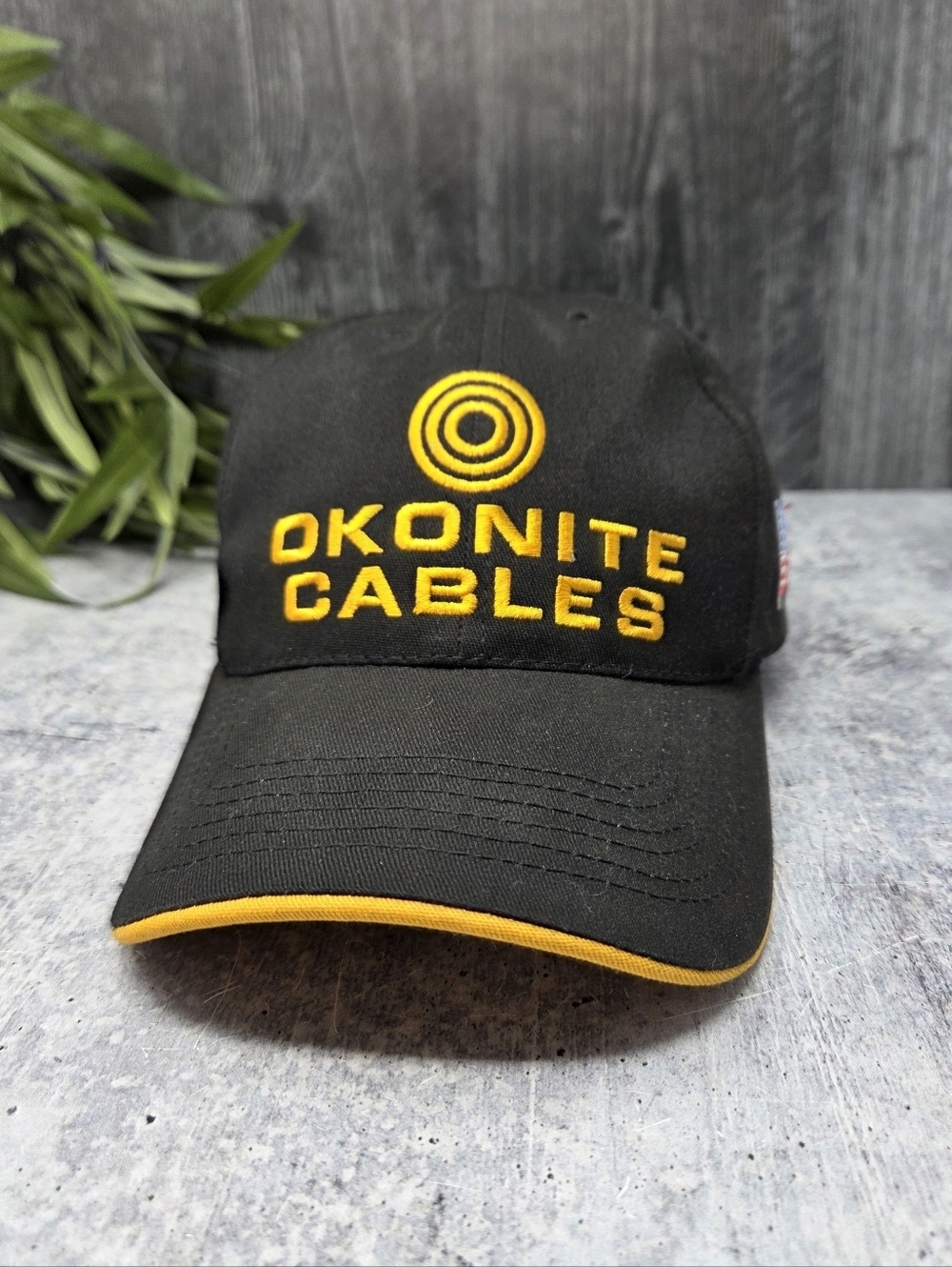 Okonite Cables Black & Yellow Graphic Promo Hat Electrical Wire Manufacturer